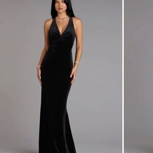 Vivienne Velvet Tie-Back Formal Dress